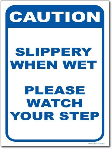 VictoryStore Yard Sign Outdoor Lawn Decorations: 18 inches x 24 inches Corrugated Plastic Sign - Caution Wet Floor - Safety Signs in Saudi Arabia