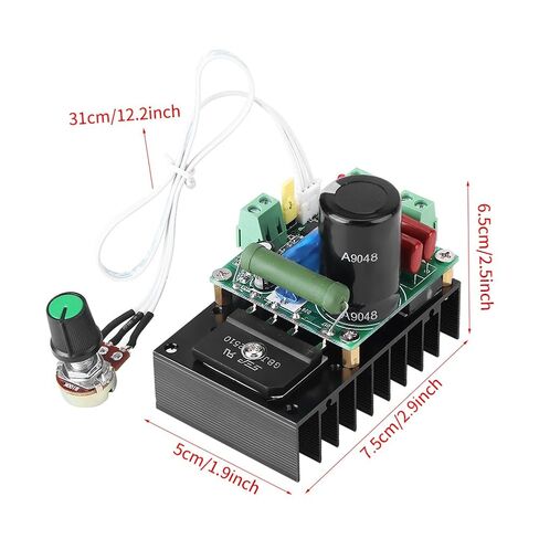وحدة تحكم في سرعة المحرك DC 12-110V 5A PWM، تيار متردد 12-110 فولت تيار مستمر 15-160 فولت وحدة التحكم في المحرك الكهربائي للإدخال المباشر 300 وات لمحرك MACH3 والمضخات والمراوح in Saudi Arabia