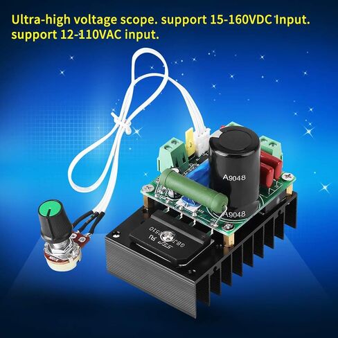 وحدة تحكم في سرعة المحرك DC 12-110V 5A PWM، تيار متردد 12-110 فولت تيار مستمر 15-160 فولت وحدة التحكم في المحرك الكهربائي للإدخال المباشر 300 وات لمحرك MACH3 والمضخات والمراوح in Saudi Arabia