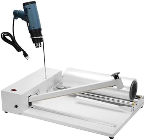 Shrink Wrapping Machine with Heat Gun, 1800W, 9 Levels Temperature Adjustment, Suitable for PVC/POF Film and Plastic Bags in Saudi Arabia
