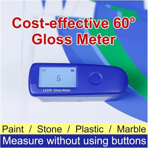 قياس لامع، مقياس لمعان السيارة Glossmetre LS190 60 درجة تصميم زاوية عالمي سهل التشغيل عالي الدقة قابل لإعادة الشحن، لقياس الحجر والطلاء والحبر والرخام in Kuwait