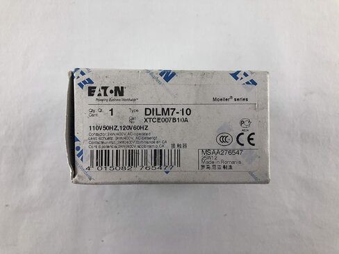 DILM7-10 Eaton, 3 Phase 7 amp contactor 120 v Coil 60hz, 110 v 50hz Coil in Saudi Arabia