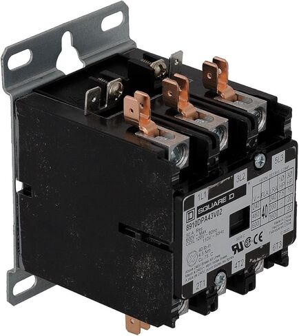 SCHNEIDER ELECTRIC 8910DPA43V09 Contactor 600-Vac 40-Amp Dpa Plus Options Electrical Box, Black in Saudi Arabia