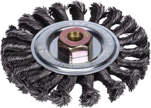 Century Drill & Tool 76048 4" Coarse Knot Wire Wheel, M10 X 1.25 Arbor, 20,000 RPM Max - Heavy-Duty Cleaning & Surface Prep on Concrete & Metal in Saudi Arabia