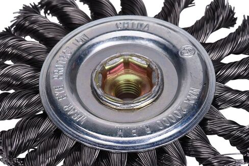 Century Drill & Tool 76048 4" Coarse Knot Wire Wheel, M10 X 1.25 Arbor, 20,000 RPM Max - Heavy-Duty Cleaning & Surface Prep on Concrete & Metal in Saudi Arabia