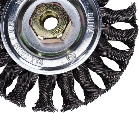 Century Drill & Tool 76048 4" Coarse Knot Wire Wheel, M10 X 1.25 Arbor, 20,000 RPM Max - Heavy-Duty Cleaning & Surface Prep on Concrete & Metal in Saudi Arabia