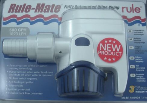 Rule Mate RM500B Bilge Water Pump 500GPH 12V Automatic Level Sensing Boat MD in Kuwait