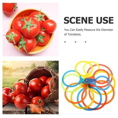 Mikikit 2Pcs Vegetable Measuring Ring for Sorting Oranges and Apples Durable Fruit Diameter Measurement Circles Versatile Grading Tool for Tomatoes and Citrus Fruits in Saudi Arabia