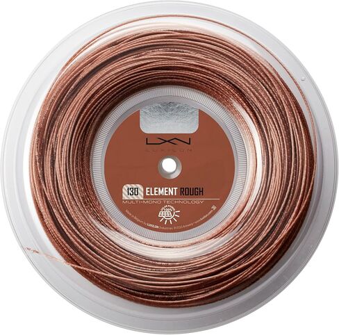 Luxilon Element Rough 130 Tennis String - 200m Reel, Brown in Kuwait
