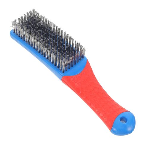 Unomor Stainless Steel Wire Brush Silicone Non-Slip Handle Heavy Duty Scrubbing Tool for Cleaning Rust Removal and Weld Slag for Home and Workshop in Saudi Arabia