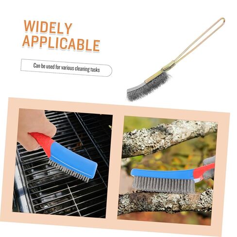Unomor Stainless Steel Wire Brush Silicone Non-Slip Handle Heavy Duty Scrubbing Tool for Cleaning Rust Removal and Weld Slag for Home and Workshop in Saudi Arabia