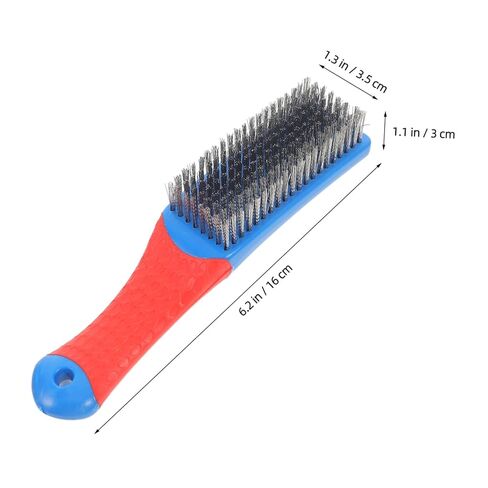 Unomor Stainless Steel Wire Brush Silicone Non-Slip Handle Heavy Duty Scrubbing Tool for Cleaning Rust Removal and Weld Slag for Home and Workshop in Saudi Arabia