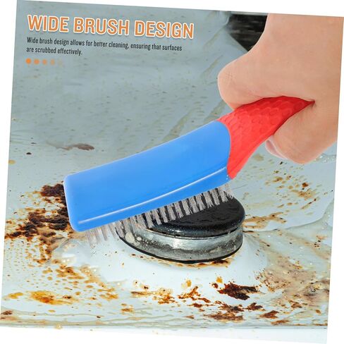 Unomor Stainless Steel Wire Brush Silicone Non-Slip Handle Heavy Duty Scrubbing Tool for Cleaning Rust Removal and Weld Slag for Home and Workshop in Saudi Arabia
