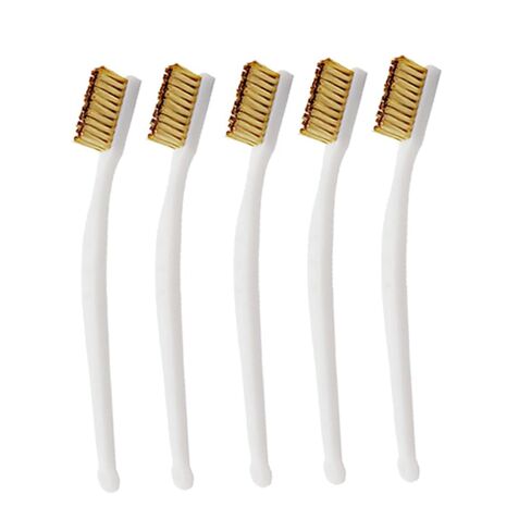 LIFKOME 5pcs Copper Wire Brush Set for Cleaning Rust Welding Slag and Dirt Sturdy Scratch Brush Plastic Handle for Automotive and Metal Repairs in Saudi Arabia