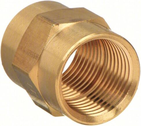 10 Pack, 3/8" Brass Coupler, 3/8 NPT Union Coupling, Machined, 3/8"NPT Brass Union - 10 Pcs. Bulk in Saudi Arabia