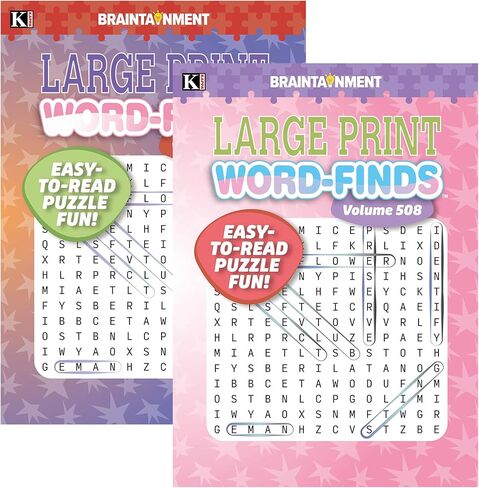 Kappa Large Print Word Finds 2 Titles, Large Print Easy to Read, Word Search Find Words Books for Adults Teens, Training Learning with Game, 2-Pack in Saudi Arabia