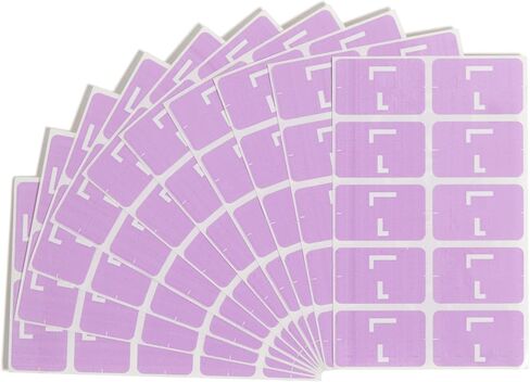 ملصق أبجدي مرمز بالألوان من Smead AlphaZ ACCS، L، لافندر، 100 ملصق في كل عبوة (67182) in Kuwait