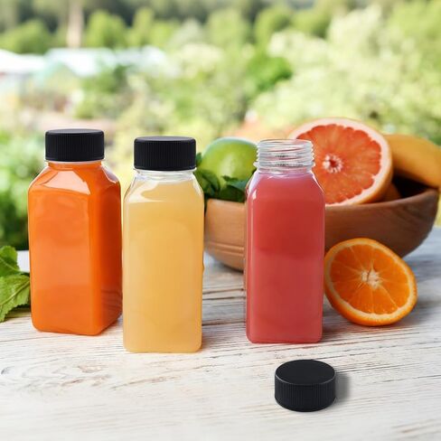 INCREWAY 24Pcs Plastic Bottle Lids, Replacement Bottle Caps for Glass Juice Bottles, Reusable Portable Lids for Juicing, Smoothies, Coffee, Jam, Travel Beverage Storage Containers (Black,32mm ID) in Saudi Arabia