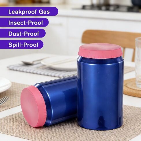 12 Pack Silicone Soda Can Cover Lids, 2.1inch Colorful Reusable Drink Cans Protector Pop Can Lids Fits Standard Cans Stopper and Protector for Beer, Beverage, Juice in Saudi Arabia