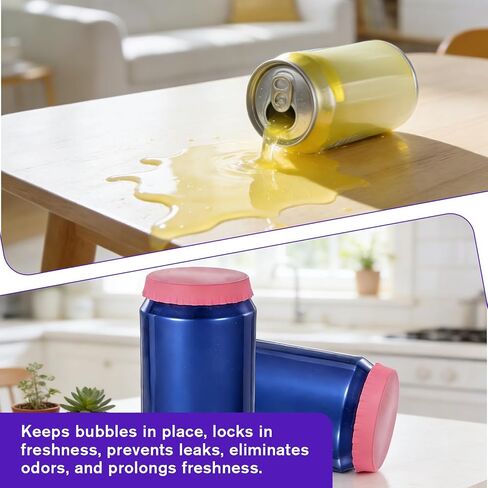 12 Pack Silicone Soda Can Cover Lids, 2.1inch Colorful Reusable Drink Cans Protector Pop Can Lids Fits Standard Cans Stopper and Protector for Beer, Beverage, Juice in Saudi Arabia