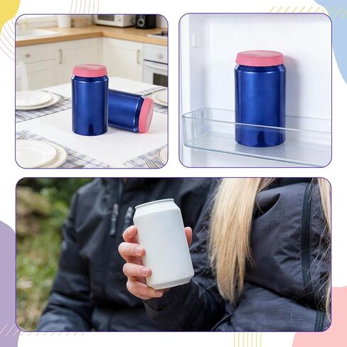 12 Pack Silicone Soda Can Cover Lids, 2.1inch Colorful Reusable Drink Cans Protector Pop Can Lids Fits Standard Cans Stopper and Protector for Beer, Beverage, Juice in Saudi Arabia