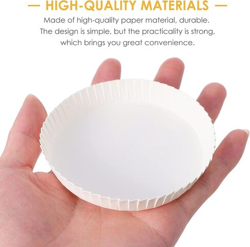 Cabilock 100 Pcs Disposable Paper Cup Lids, Recycled Drinking Covers for Coffee & Tea, 3.5 inch Stackable Universal Fit, Ideal for Cafes, Hotels, KTV, Bars in Saudi Arabia