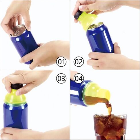 Joyzan Clear Soda Can Lids, Superior Reusable Covers Spill Proof Colorful Lid Portable Bottle Picnic Fizz Tops Cap Plastic Beer Energy Drinks Juice Seltzer Party Gadget Canned Beverage Carbonated 6PCS in Saudi Arabia