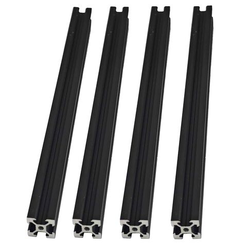 2Pcs 300mm 2020 Series V Slot Aluminum Extrusion Profile, Black Anodized Linear Rail European Standard, Sturdy 3D Printer CNC Frame for DIY Projects & Machine Parts, Smooth Surface in Saudi Arabia