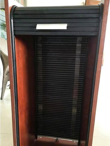 طقم باب تامبور ABS أسود ممتاز - قسم خصوصية مرن قابل للطي لغرفة الملابس والمتجر والمطبخ والعداد - باب دوار سهل التركيب (24 × 40 بوصة / 61 × 102 سم) in Kuwait