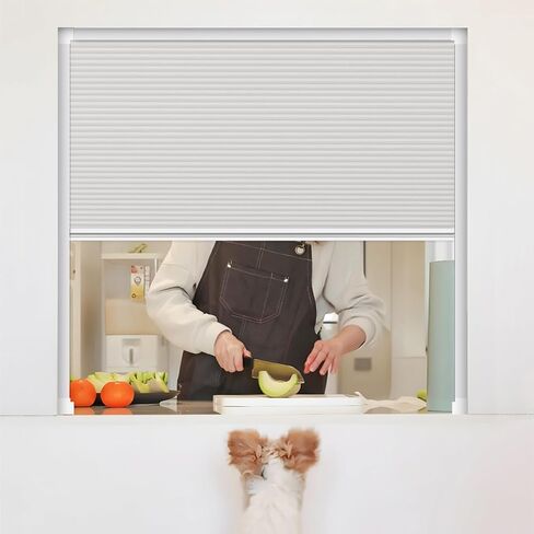 باب أكورديون قابل للطي - نافذة منزلقة للمطبخ وقسم خزانة داخلي، تعتيم مخصص، غير منسوج، 32 × 24 بوصة - موفر للمساحة متعدد الاستخدامات لإرجاع الأطباق وفصل الغرفة in Kuwait