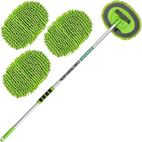 62'' Car Wash Brush with Long Handle, 21Pcs Microfiber Car Wash Mop Mitt Kit Car Detailing Brush Cleaning Kit Car Exterior Interior Cleaning Brush Car Accessories for Cars RV Truck Boat in Saudi Arabia