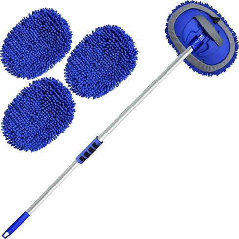 62'' Car Wash Brush with Long Handle, 21Pcs Microfiber Car Wash Mop Mitt Kit Car Detailing Brush Cleaning Kit Car Exterior Interior Cleaning Brush Car Accessories for Cars RV Truck Boat in Saudi Arabia