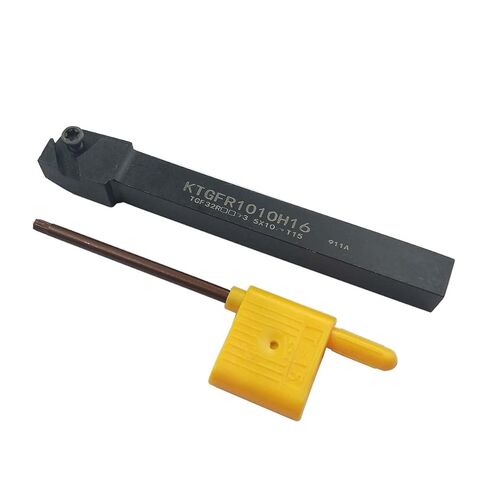 10mm KTGFR External Lathe Cutter Carbide Grooving Cutting Holder, Shallow Grooving Cut-Off Tool Holder with TF32R Inserts (KTGFR1010H16+TGF32R100) in Saudi Arabia