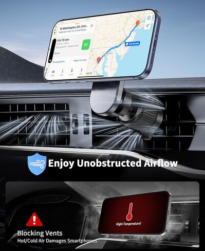 بالنسبة لشاحن Magsafe Car Mount مع مروحة التبريد ، حامل هاتف السيارة المغناطيسي السريع ، شاحن سيارة متهمي in Kuwait