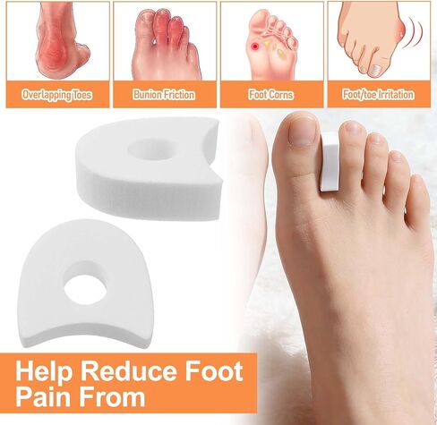 Qianyu 30 Pcs Toe Spacers Foam Toe Separators for Pain from Corn Blister Hammer Toe Friction Pressure Relief Soft Breathable Overlapping Toes Corrector for Women Men in Saudi Arabia