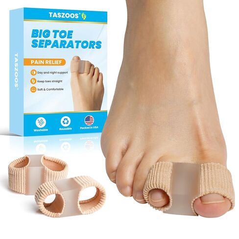 Bunion Toe Separators Corrector - 4Pcs Big Toe Spacers for for Women Men Big Toe - Breathable Toe Separators for with 2 Loops for Pain Relief, Overlapping Toes - One Size in Kuwait