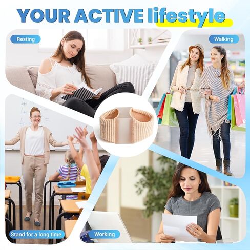 Bunion Toe Separators Corrector - 4Pcs Big Toe Spacers for for Women Men Big Toe - Breathable Toe Separators for with 2 Loops for Pain Relief, Overlapping Toes - One Size in Kuwait