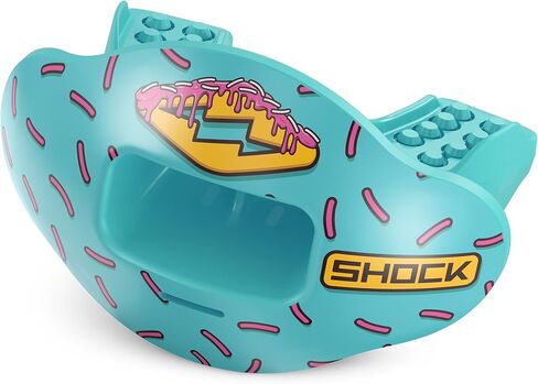 Shock Doctor Lip Guard, Adult and Youth Mouth Guard Football with Strap, Breathable Wide Opening Football Mouthpiece for Youth and Adults OSFA, Shock Doctor Mouth Guards, Max Airflow in Saudi Arabia
