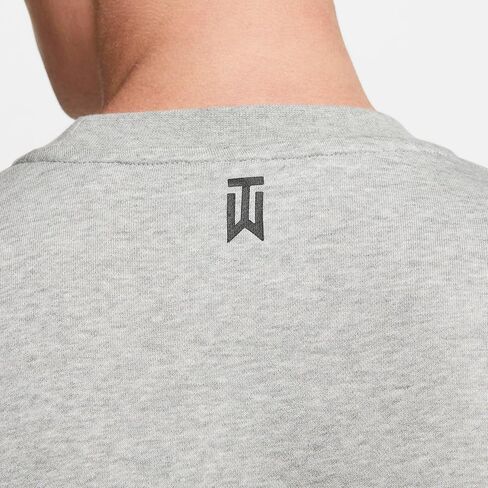 Nike Tiger Woods Men's Graphic Golf Crew (as1, Alpha, l, Regular, Regular, Dark Grey Heather/White) in Saudi Arabia