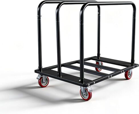 Folding Table Cart, Heavy Duty Table Dolly with 5" PU Swivel Wheels, 1800 LBS Capacity Drywall Trolley, 10 Table Load for Party Events, Hotel, Warehouse, Factory, Moving Panels, Drywall, Boxes in Saudi Arabia