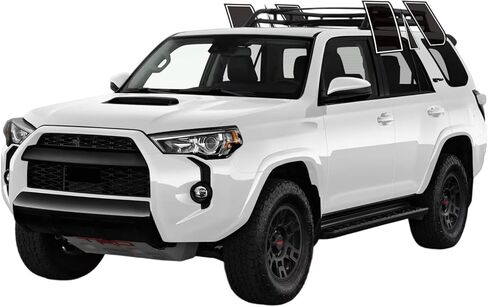 غشاء ملون للنافذة مسبقًا ببابين ونوافذ ملونة للسيارات، حماية من الشمس للخصوصية، زجاج مضاد للكسر، طبقتين للكمبيوتر مقطوع بأي ظل ملون لسيارة Toyota 4Runner 2010-2024 in Kuwait