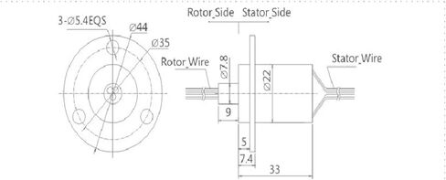SNF-0310 3 Wire/Pole Wind Slip Ring 10A Current for Generator Equipment OD 22mm in Saudi Arabia