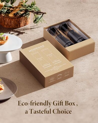 مجموعة مطحنة الملح والفلفل الكهربائية بسعة كبيرة 4.5 أونصة، مطحنة ملح وفلفل قابلة لإعادة الشحن من الفولاذ المقاوم للصدأ مع فم عريض 1.8 بوصة، قاعدة تخزين، خشونة قابلة للتعديل، وتشغيل بيد واحدة in Kuwait