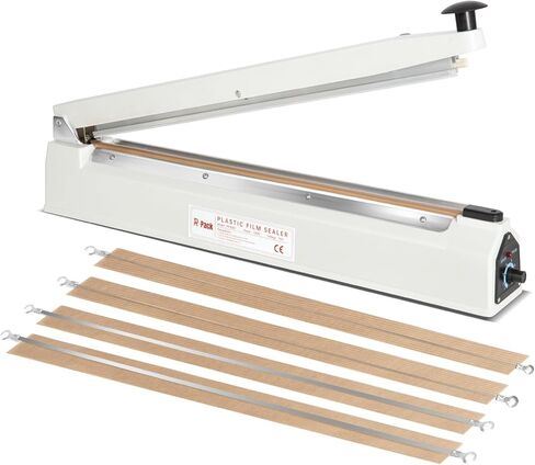 Impulse Heat Sealer with Sealing Bar: Heavy-Duty Bag Sealer with Extra Cutting Blade (White, 8-Inch) in Saudi Arabia