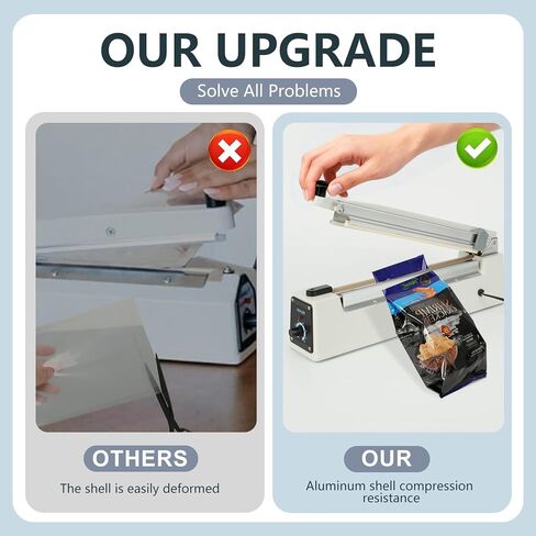 Impulse Heat Sealer with Sealing Bar: Heavy-Duty Bag Sealer with Extra Cutting Blade (White, 8-Inch) in Saudi Arabia