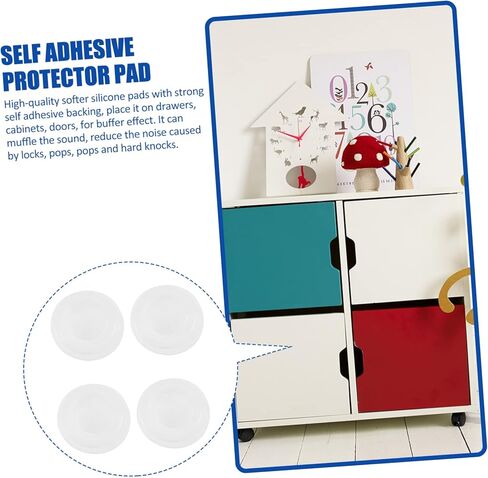 50pcs Self-Adhesive Cabinet Door Bumpers Transparent Pads for -Collision Furniture for Cabinets and Picture Frames in Saudi Arabia