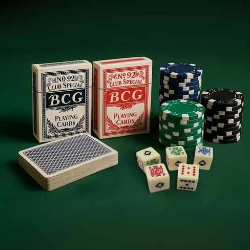 Bey-Berk Personalized Mason 200-Chip Leather Poker Set (Black), 11.5g Clay Composite Chips with Playing Cards and Dice in 12" x 8" x 2.75" Case in Kuwait