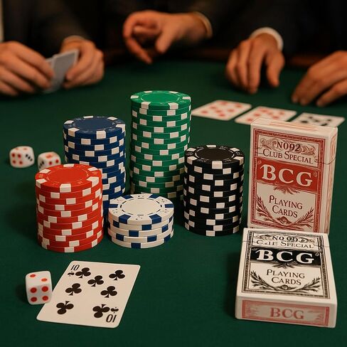 Bey-Berk Personalized Mason 200-Chip Leather Poker Set (Black), 11.5g Clay Composite Chips with Playing Cards and Dice in 12" x 8" x 2.75" Case in Kuwait