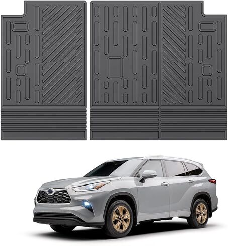 مسند الظهر حصيرة لـ 2020-2024 Toyota Highlander Cargo Mat جميع الأحوال الجوية TPE المقعد الخلفي الخلفي حامي البضائع بطانة لـ 2020 2021 2022 2023 2024 هايلاندر 7 مقاعد الملحقات in Kuwait