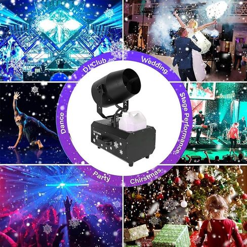ماكينة ثلج تجارية خارجية، ماكينة ثلج 2000 وات، مناسبة لعيد الميلاد وحفلات الزفاف والحفلات وتأثيرات المسرح ومحاكاة تأثير تساقط الثلوج in Kuwait